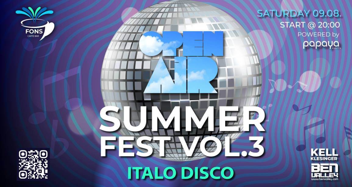 Open Air | Summer Fest Vol.3 | Italo Disco | Fons Umag